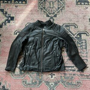 WOMEN'S HARLEY DAVIDSON HEATHER AVENUE
TRIPLE VENT SYSTEM LEATHER JACKET